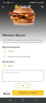 Carl’s Jr. Ecuador android App screenshot 1